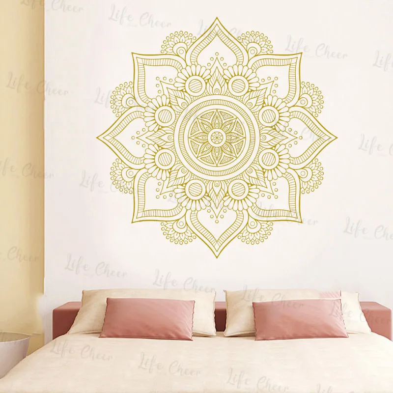 Yoga Sophisticated Mandala Wall Art Sticker Sacred Geometry Home Decor Living Room New Design Removable Cool Artwork Murals