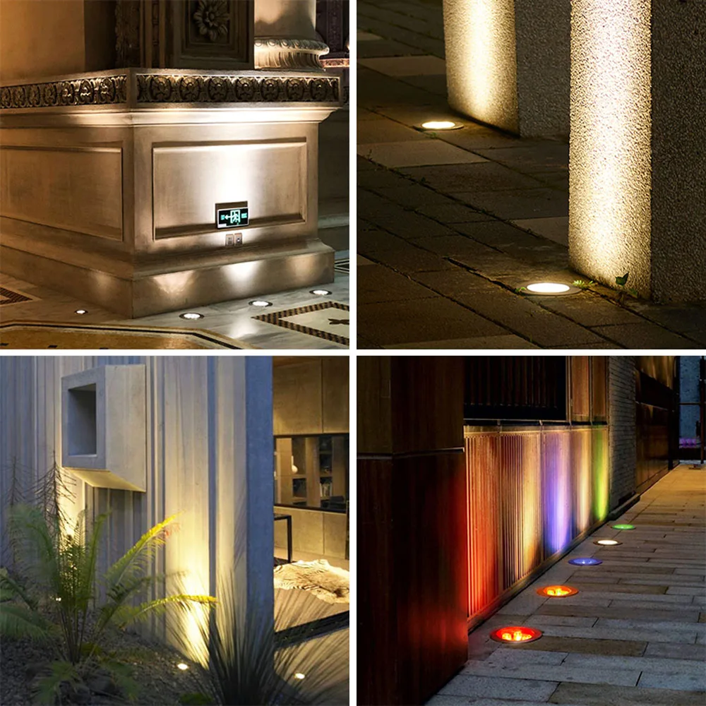 Imagem -06 - Impermeável Lâmpada Subterrânea Embutida Floor Light Quadrado Exterior Gramado Escada Jardim Terraço Holofotes dc 12v dc 24v Rgb Ip68