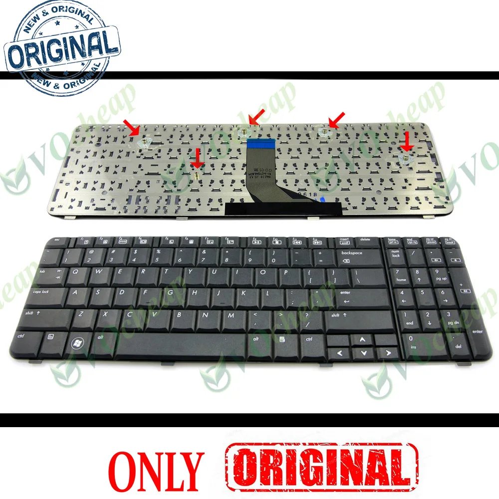 New Notebook Laptop Keyboard for HP Compaq Presario CQ61 G61 Black QWERTY US English - MP-08A93US-920