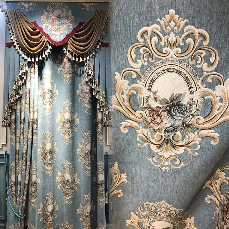 

Роскошные Квадратные Шторы с геометрическим рисунком для гостиной, полузатемняющие шенилловые кофейные/серые Оконные Занавески для спальни