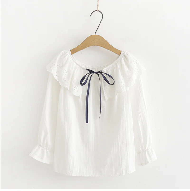 Giapponese studente dolce lolita camicia del merletto dell'annata hollow camicia di turn-giù il collare vittoriano kawaii ragazza gothic lolita top loli cos