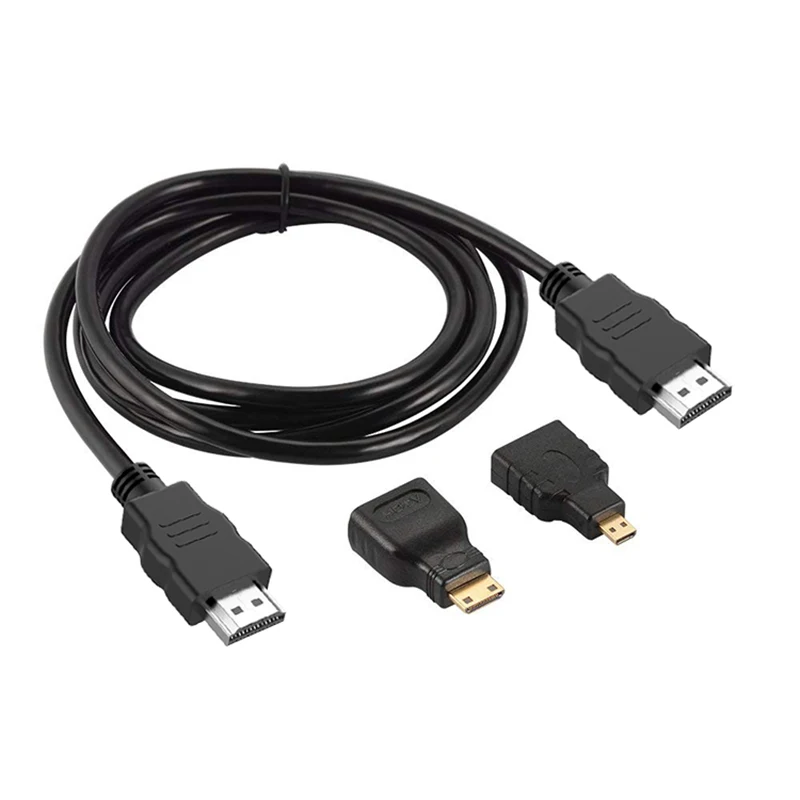 Mini HDMI-compatible adapter connector 1.5 meters 4K HD cable suitable for HDTV DVD PC Project laptop