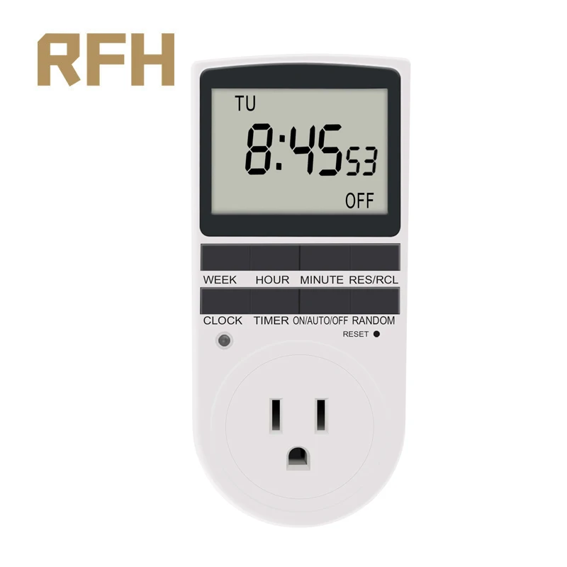 Electronic Digital Timer Switch EU US  Plug Kitchen  Outlet 230V 110V 7 Day 12/24 Hour Programmable Timing Socket