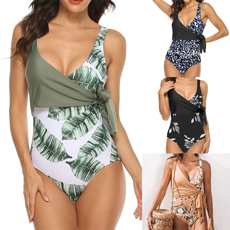 

One Piece Swimsuit Women Swimwear Monokini Sexy Bodysuit Print Bathing Suit Female Beachwear Backless Swim Wear Beach