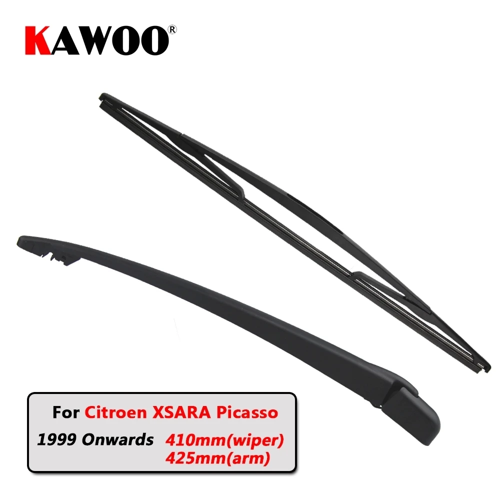 KAWOO Car Rear Wiper Blade Blades Back Window Wipers Arm For Citroen XSARA Picaso Hatchback (1999-) 410mm Auto Windscreen Blade