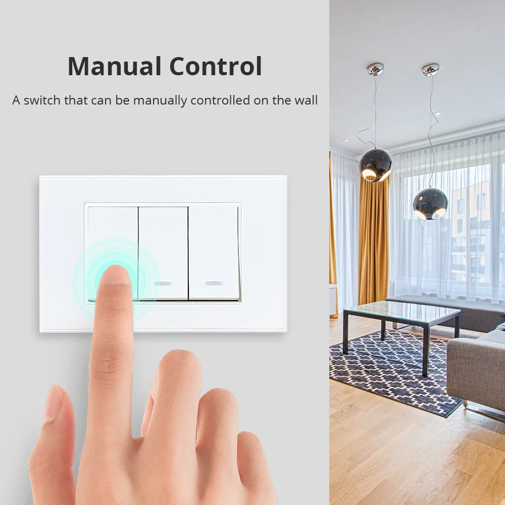 Zemismart Tuya WiFi Light Switch Smart Wall Push Button Switch 110V 240V Interrupter Alexa Google Home Voice Control Timer