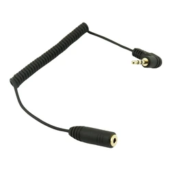 1 szt. Pozłacany 2.5mm 3-biegunowy męski do 2.5mm Adapter żeńskie gniazdo Audio przedłużacz M/F zwinięty przewód kabel spiralny