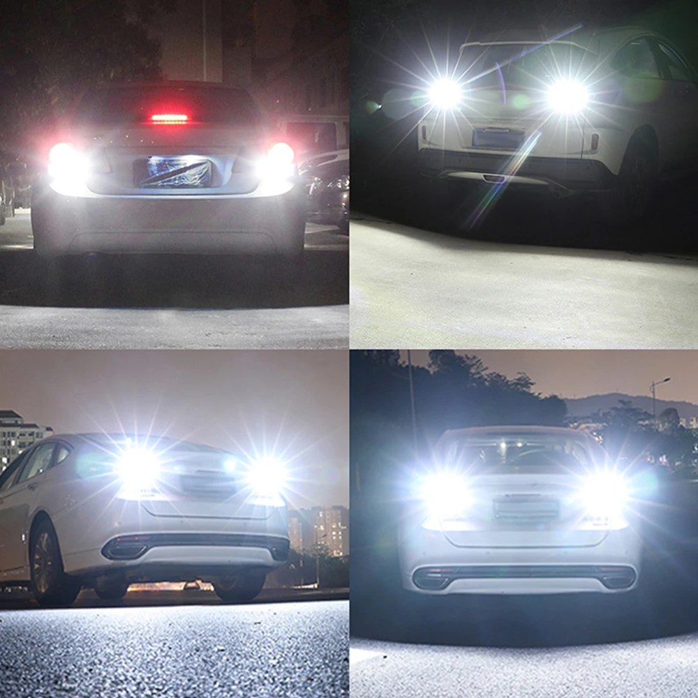 2Pcs W16W Led T15 Led-lampen Autolichten Backup Reverse Lights Canbus T16 921 912 Led Remlicht Stop achterlicht Wit T10