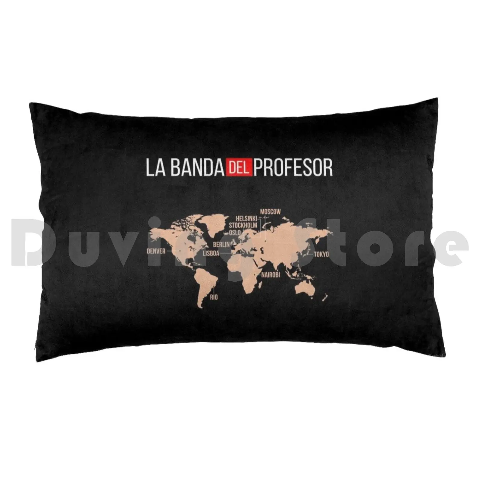 La Banda Del Professor Pillow Case Printed 50x75 Casa De Papel Money Heist Professor Berlin Tokyo Nairobi