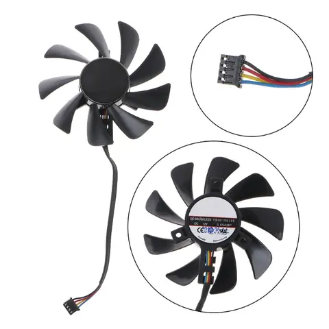 st 85 mm FD9015U12S VGA-fläkt grafikkortsfläkt för Sapphire HD7770 7750 HD7970 RX 580 gtx560 gtx 950 W3JD 10 best sales grafikkortskylare - №7