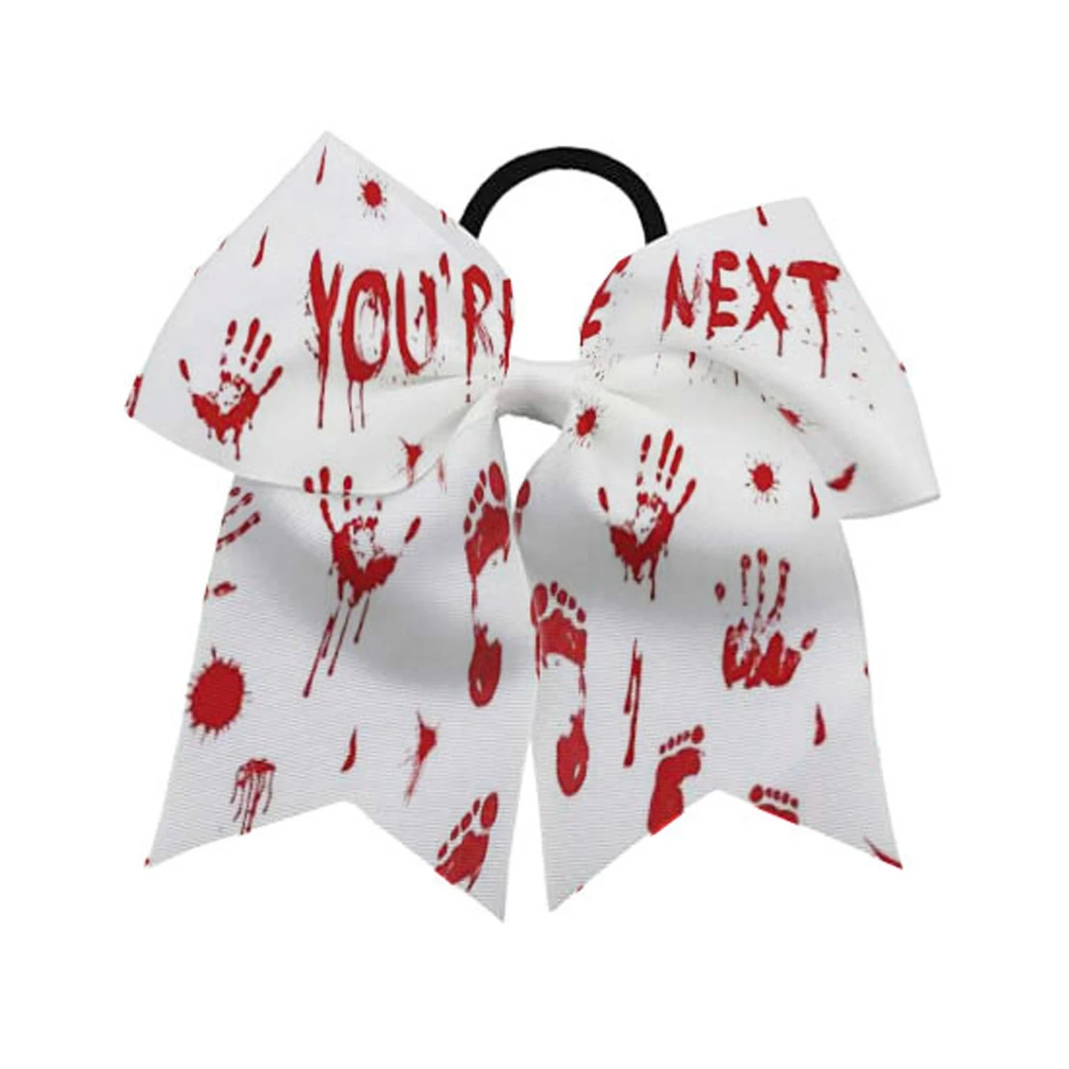 NEUE Terror Blut Karneval Phantasie Jubeln bögen Mädchen Pferdeschwanz-halter Cheerleader Halloween 7,5 zoll Haar Bögen Haarband Haar Clips