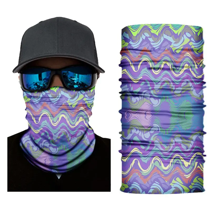 Alta elástica colorido sem costura bandana balaclava velo pescoço buff ciclismo pesca balaclava masculino feminino cachecol tubo rosto escudo