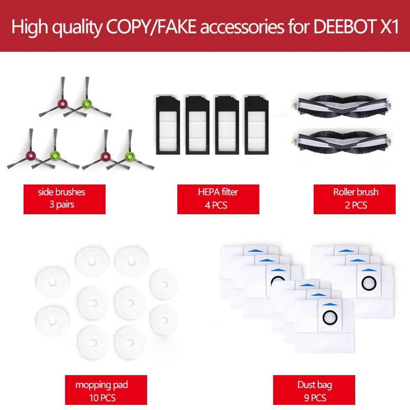 High Quality FAKE/COPY/NON-ORIGINAL Accessories FOR DEEBOT X1 OMNI/ TURBO