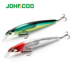 JOHNCOO Floating Minnow 130mm 18.5g Long Casting Hard Bait Flash Blade Wobbler Fishing Lure Sea Bass Lure