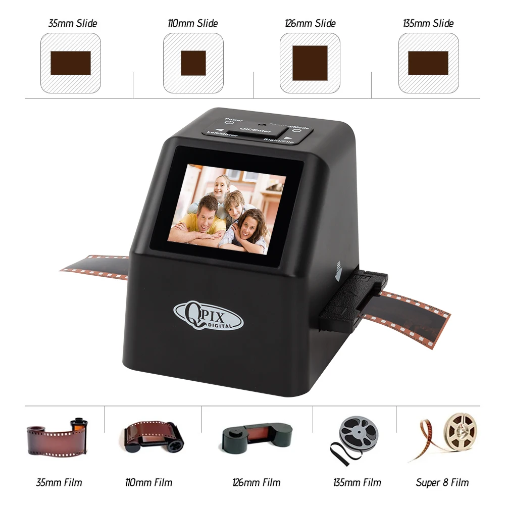 Portable 22MP Negative Film Scanner 35mm Slide Converter Photo Digital Image Viewer with 2.4