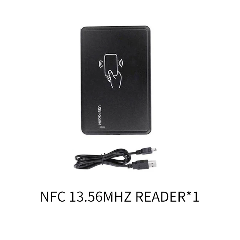 Imagem -02 - Leitor de Cartão Rfid de 13.56mhz ic Uid Leitor de Cartão Somente de Frequência Porta Usb Programador de Cartão Inteligente Mais 10 Peças 13.56mhz Keyfobs