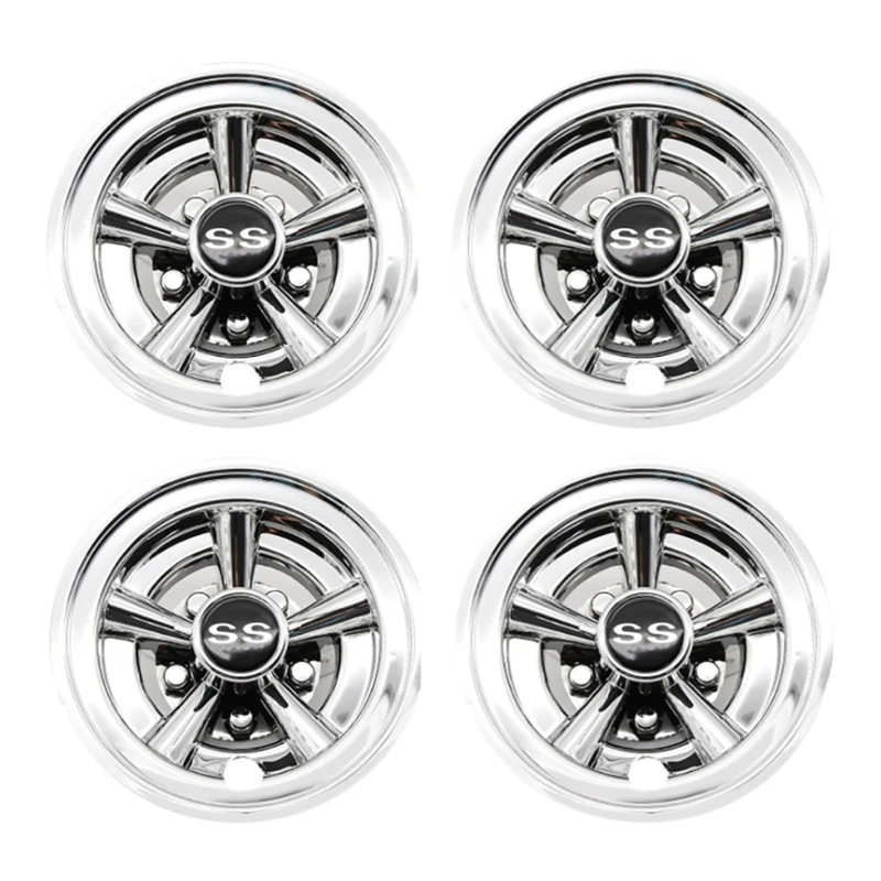 8Inch SS Golf Cart Wheel Covers, 5 Spoke Design Hub Cap for Golf Carts for Club Car, EZGO, Yamaha