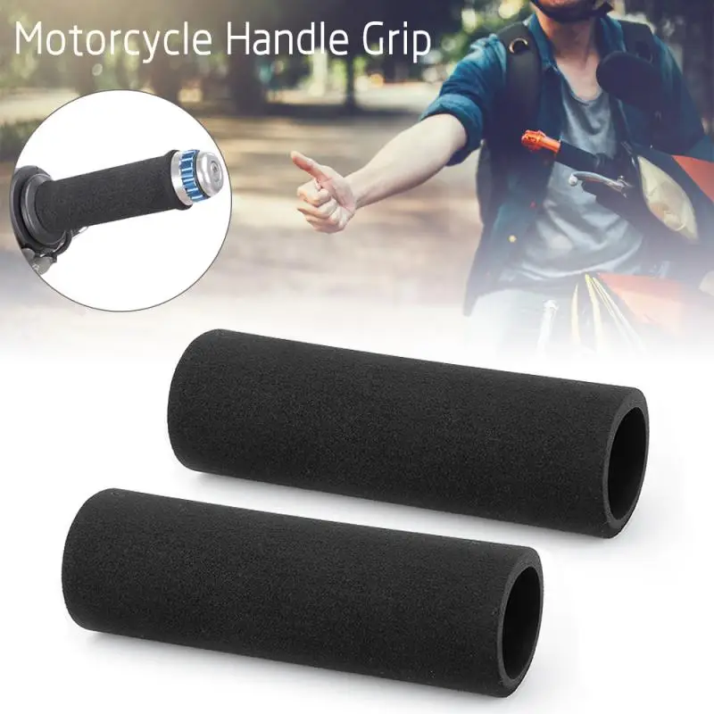 Motorcycle Grips Slip-on Foam Anti Vibration Comfort Handlebar Grip Cover Set Motorbike Accessries Grips Handlebars Grips 2022