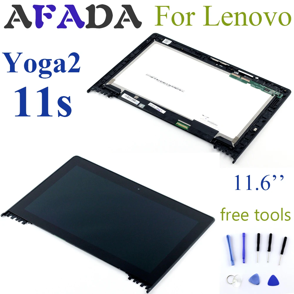 11.6 "LCD Display Für Neue Lenovo Yoga2 11s LCD Display Touchscreen Panel Digitizer Montage mit Rahmen Ersatz teile