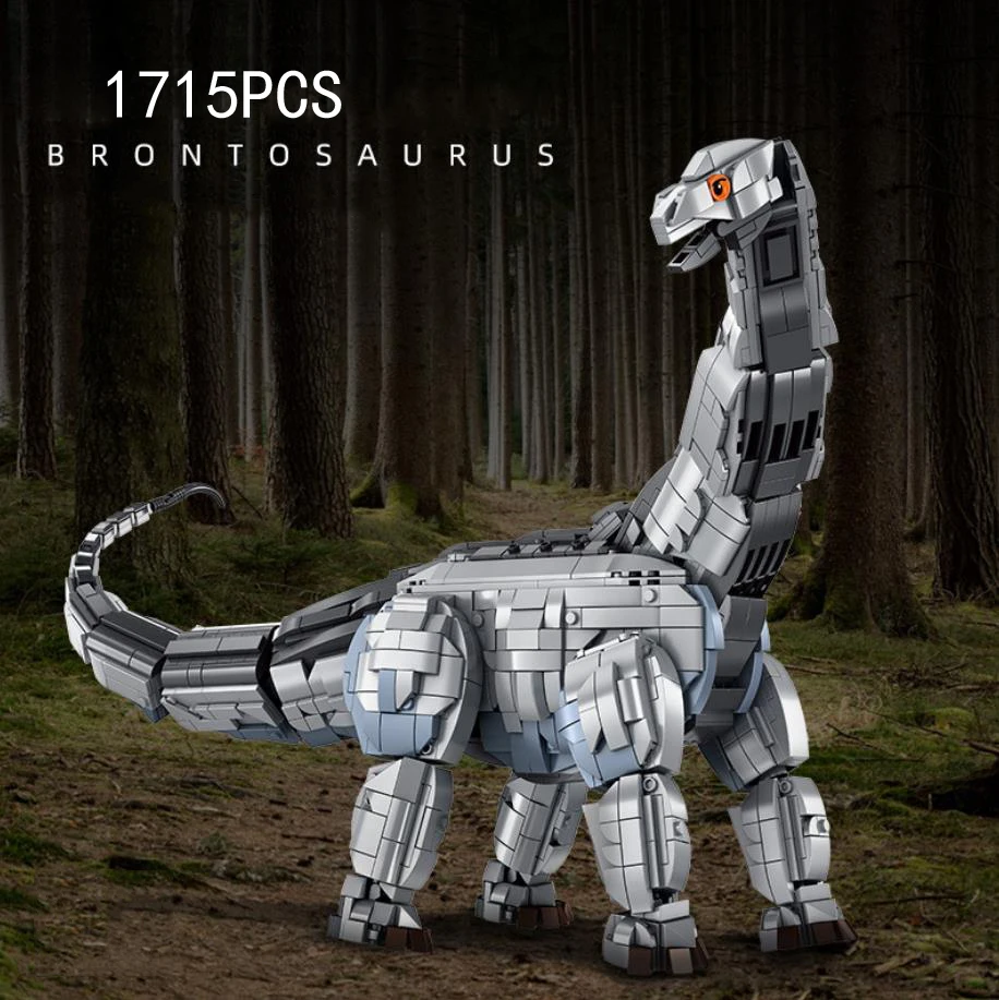 iDEA Jurassic Dinosaurs Parks Building Block Brontosaurus Stem Assemble Model Bricks Educational Toys Collection For Boys Gift