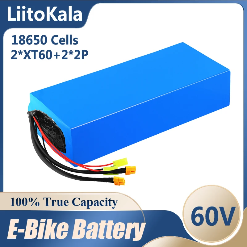 LiitoKala 60V  battery 20Ah 30Ah 40Ah 50Ah lithium ion battery 60V 1800W electric scooter battery