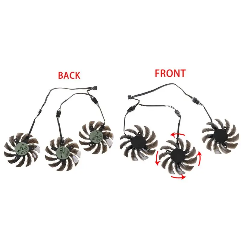 1/3PCS 75Mm T128010SU 4Pin พัดลมระบายความร้อน Cooler สำหรับ Gigabyte AORUS GTX 1060 1070 1080 G1 GTX 1070Ti 1080Ti 960 980Ti 7