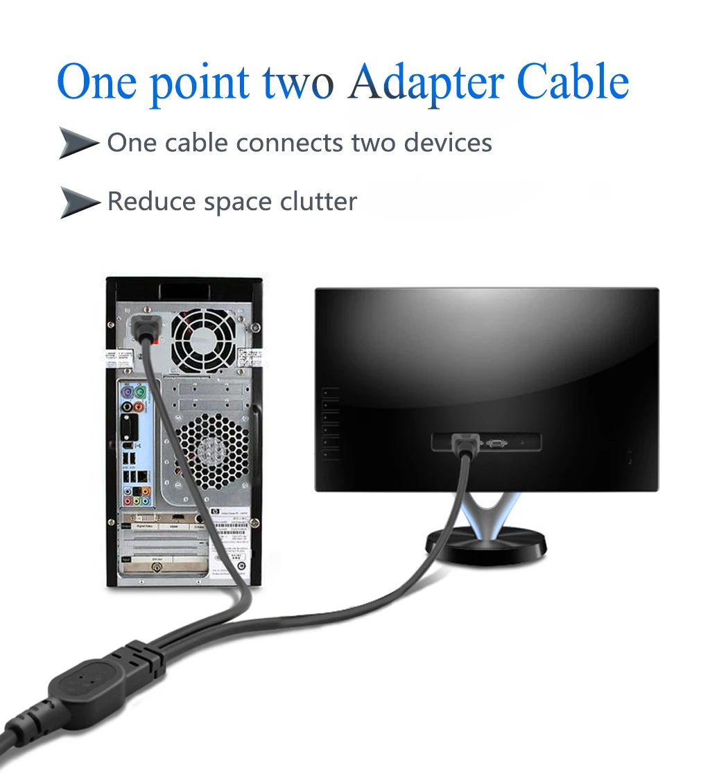 JORINDO 1M/3.2FT IEC 320 C14ชายขยาย2 C13หญิงสายไฟ AC,IEC320 C14 2 C13อะแดปเตอร์10A/250V
