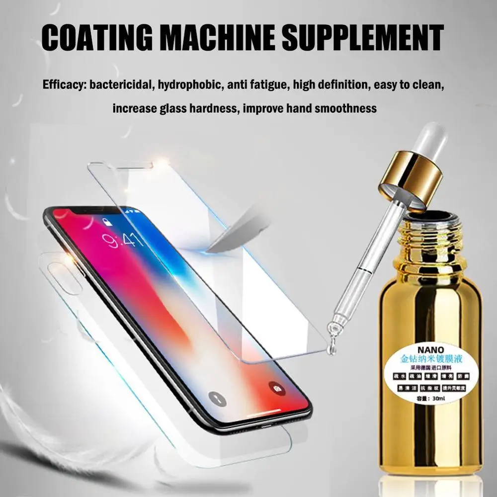 Scratch Coating Agent Nano Liquid Screen Protector Curved Tempered Glass Film Spray Repair Nano Oleophobic Mobile Phone Coating