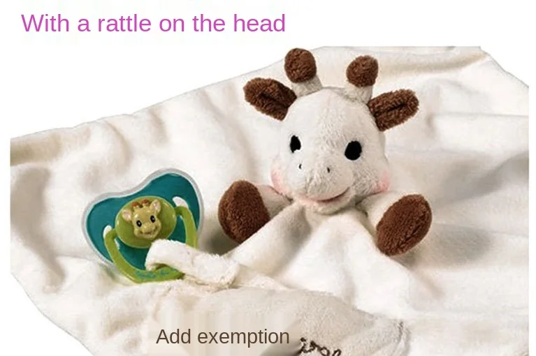 Sophia deer baby toy organic plush comfort towel doll  clip embroidered words Comfortable cotton appease No pacifier