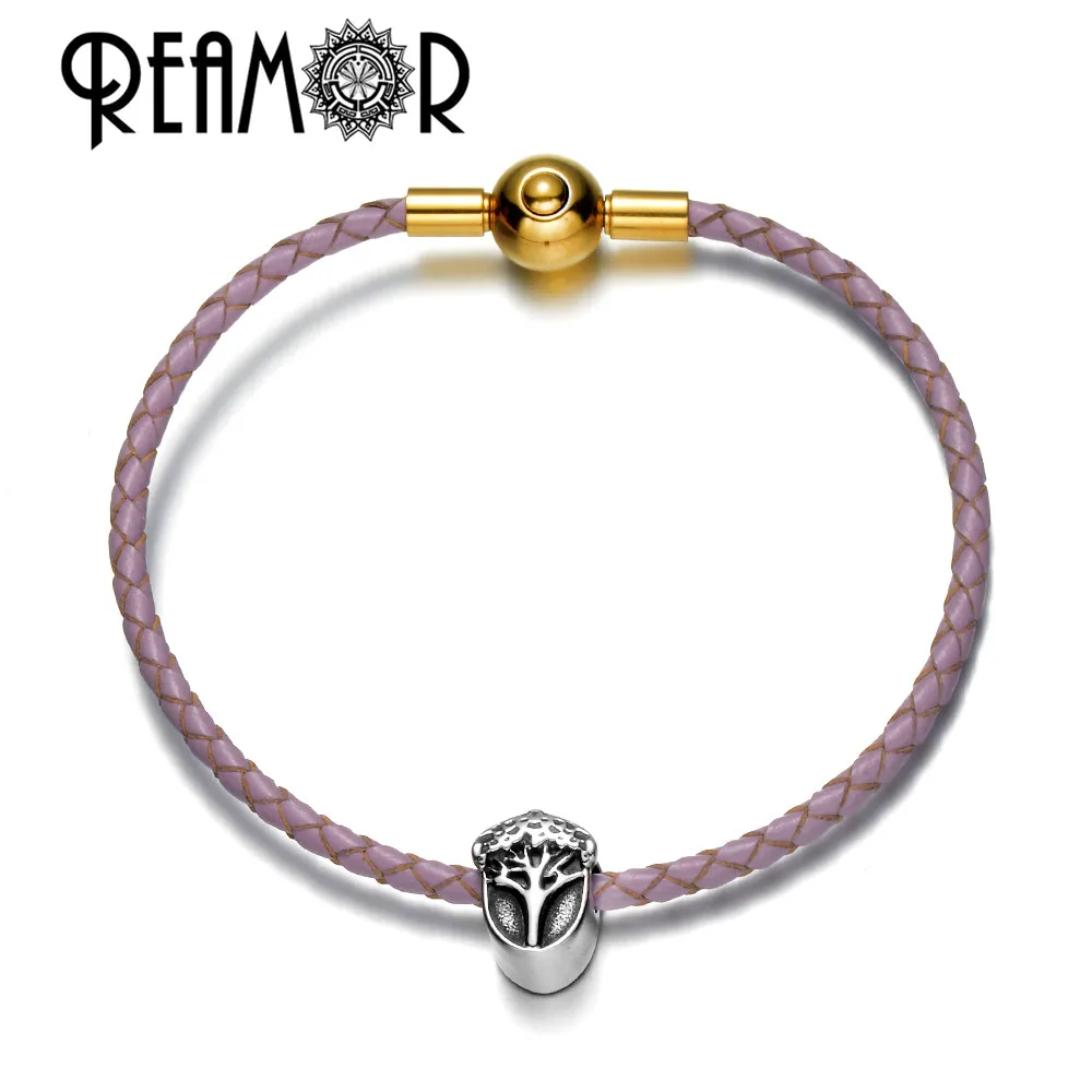 REAMOR SION-Breloques triquetra en acier inoxydable, Triple Helix & ingsSeries, perles européennes, bijoux à bricoler soi-même, exécutif