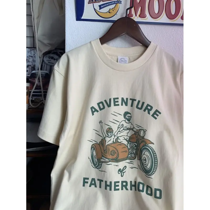 1PCS  T-shirts Fashion Adventure Father hood Graphic Tshirt 90s Girl Harajuku T-shirt Short Sleeve Femme Fashion Tops Summe