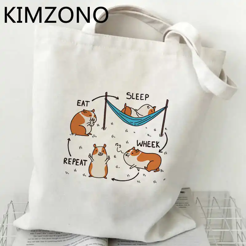 Hamster shopping bag eco bolsas de tela shopper reusable canvas bag sacola tote ecobag cloth custom