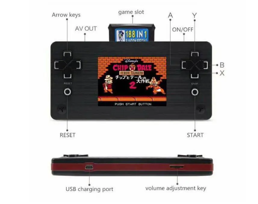 20pcs pmp Video Game Console 8 Bit 2.8 inch Portable Video Handheld Game Player Built-in 260 vs x7 x12 620 christmas kids gift