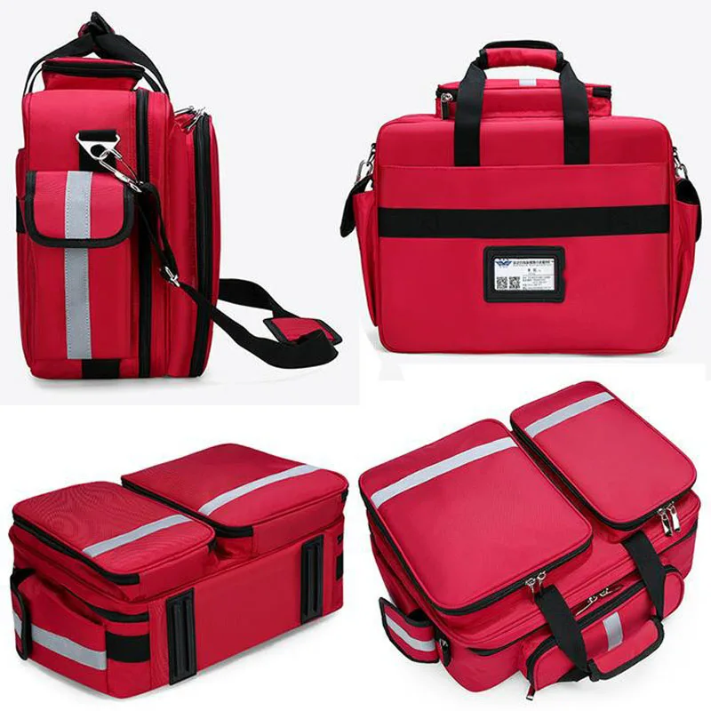 Empty First Aid Kit Waterproof Multi-function Reflective Rescue Bag Home Travel Sport Emergency Medical Case Doctor Visiting Bag