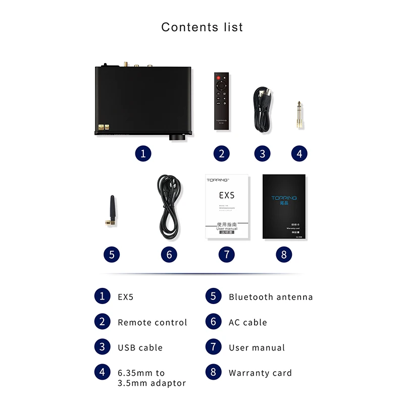 리모컨 포함 블루투스 5.0 디코더, EX5 MQA DAC 헤드폰 앰프, ES9038Q2M * 2, 신제품