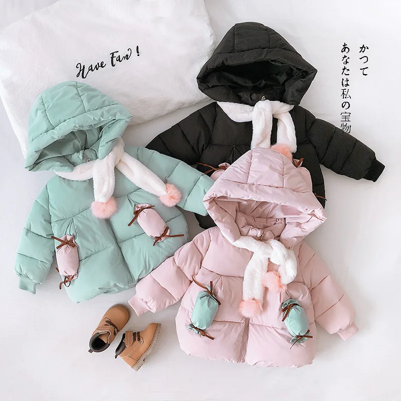 

Baby Girls winter Coats full sleeve coat girl's warm Baby jacket Winter Outerwear Thick girl clothing