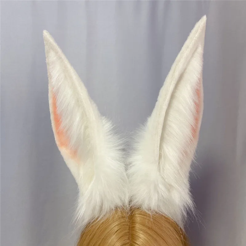 

Handmade Plush Beast Ear Bunny Rabbit Ears Fold Style Hairhoop Headband Headwear Cosplay Costume Accessories