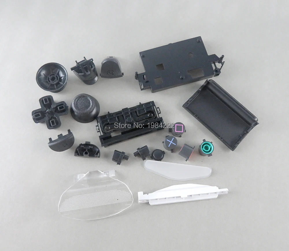 8 juegos de carcasa completa para PS4 Slim versión 5,0 piezas de repuesto del controlador Joystick JDS-050 JDS 055 JDM 050