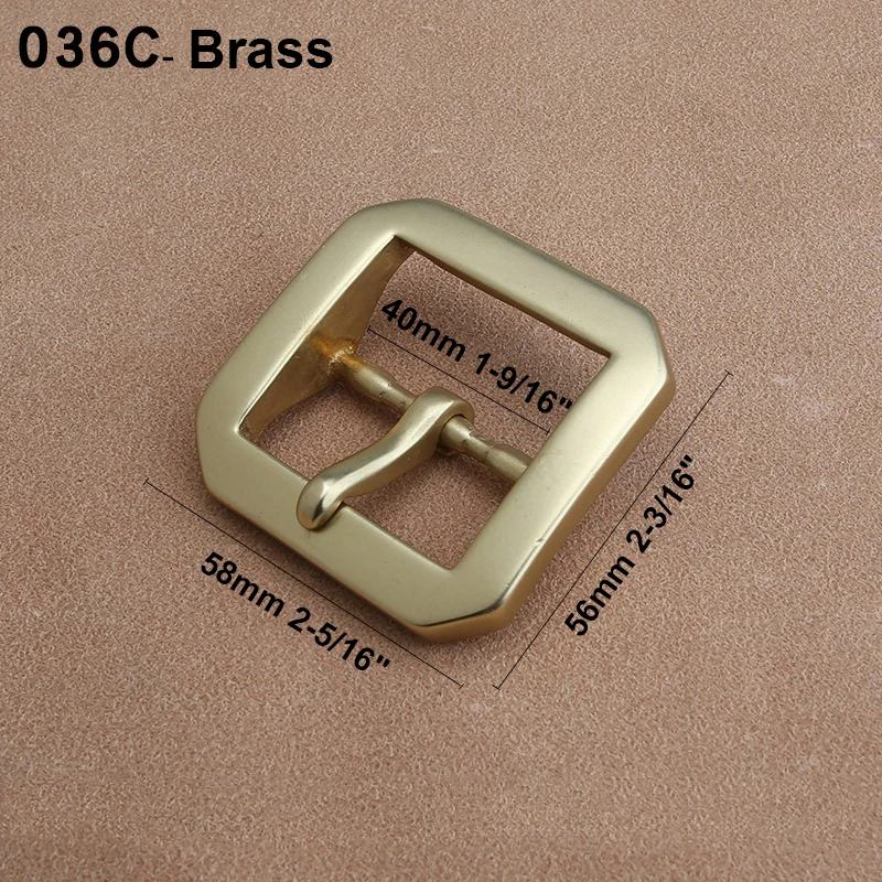 1pcs Solid  Brass 40mm Belt Buckle End Heel Bar Buckle Single/ Double Pin Heavy-duty for Leather Craft Strap Webbing Dog Collar