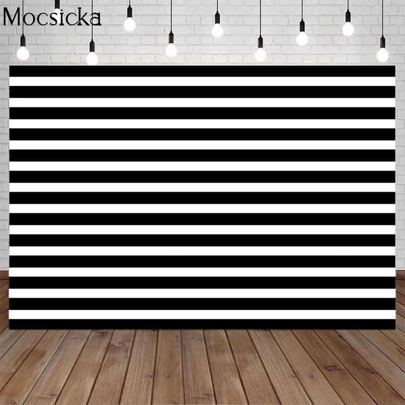 Black Blue Gray Pink White Stripe Photography Background Newborn Birthday Photocall Party Backdrop Baby Shower For Photo Studio