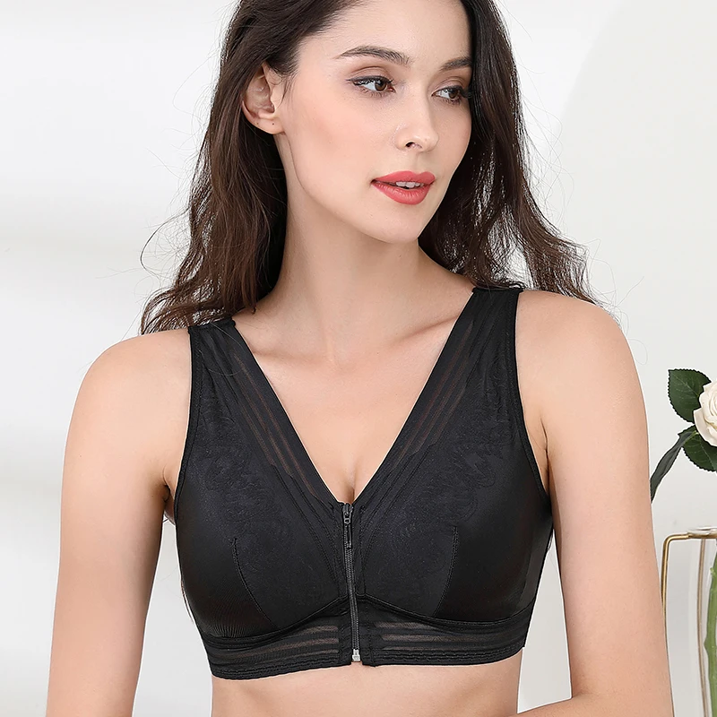 H4666 Women Front Buckle Cotton Bra Underwear Without Steel Ring After Breast Cancer Surgery Special Breathable Fake Breast Bras