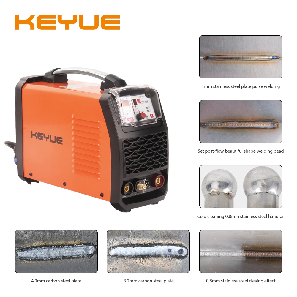 KEYUE TIG-200P Pulse Cold Tig Welding Machine TIG/COLD/PULSE/CLEAN/SMART/Au-Ag Cold  Multifunctional Welder