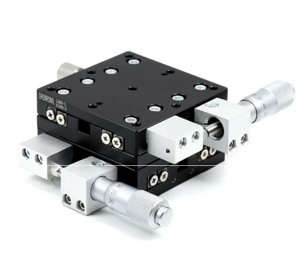 XY Axis Manual Displacement Fine Adjustment Platform Cross Roller Guide LY90-C / LY90-L / LY90-R