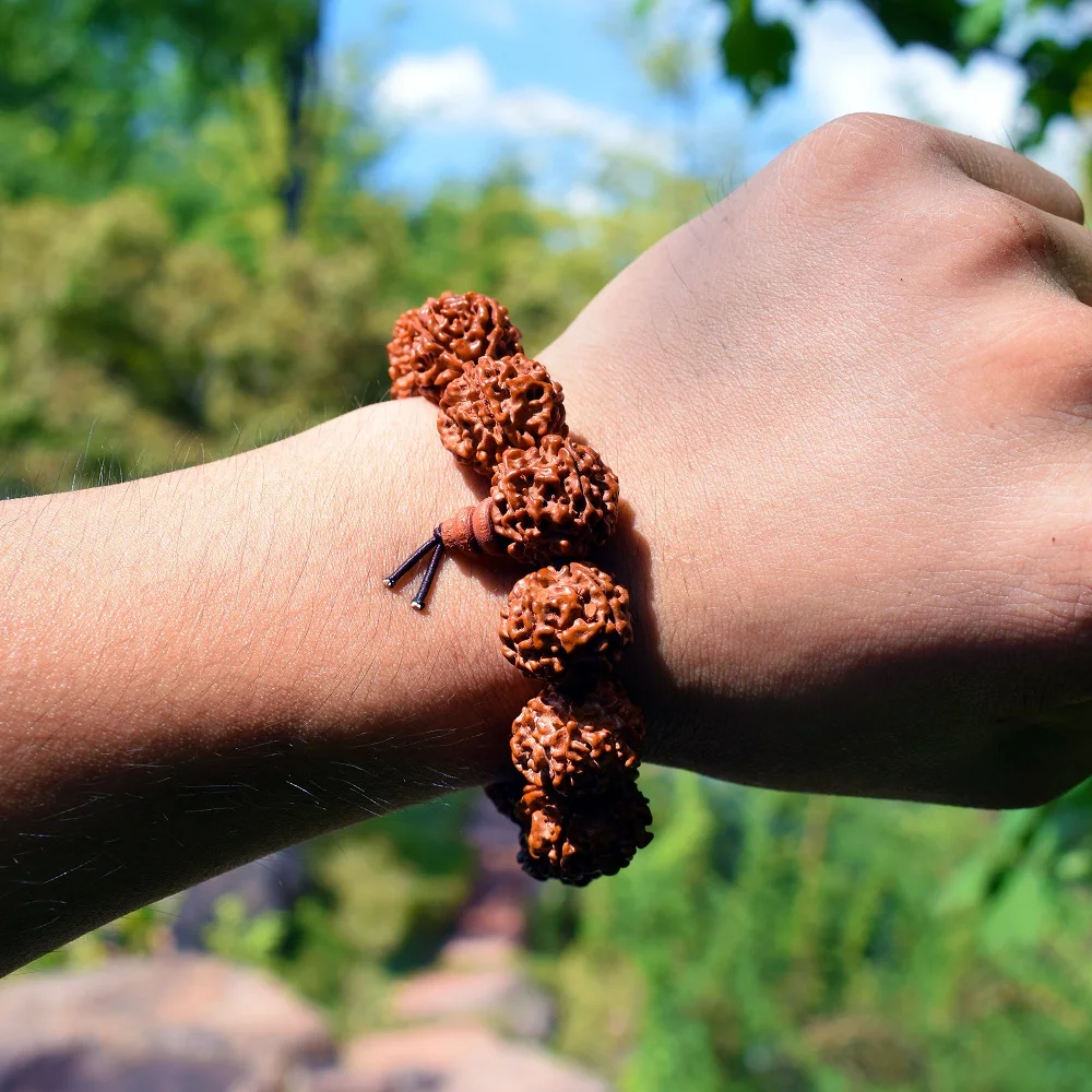 Fashion Vajra Bodhi Beads Bracelets Men Nature Rudraksha Bracelets Women Religious Buddha Meditation Buddhism Jewelry Amulets