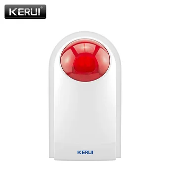 KERUI Drahtloser 120 dB 433 MHz J008 blinkender Alarmsirene-Sensor für den Innenbereich, funktioniert für die Sicherheit zu Hause, GSM-Alarmsystem