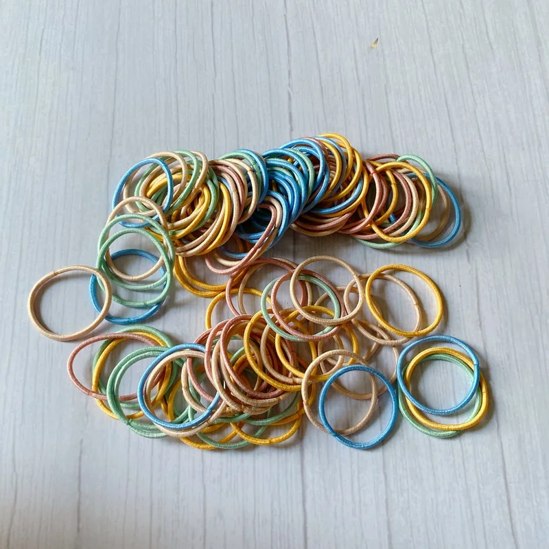 100pcs/ set Children Cute Small Hair Rubber Bands Baby Elastic Hair Ring Gum Ponytail Holder Girl Hair Tie Kids Hair Accessories