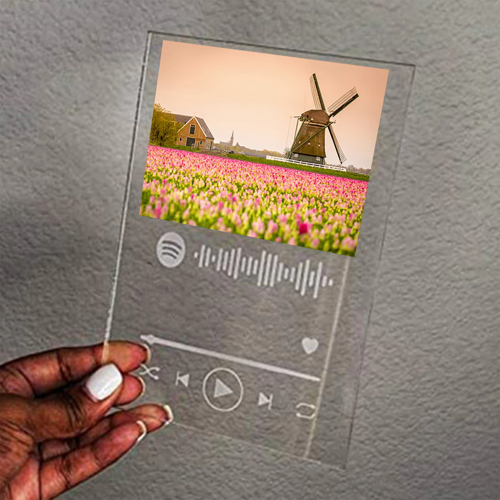 Cubierta de álbum de tablero de música acrílico, placa de estilo de foto Personal, cubierta de álbum de vidrio personalizada DIY, marco de placa de canción