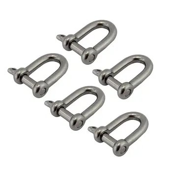 5個帶螺絲銷的D型卸扣,304不鏽鋼重型索具卸扣 10 最佳銷售 鐐銬 - №4