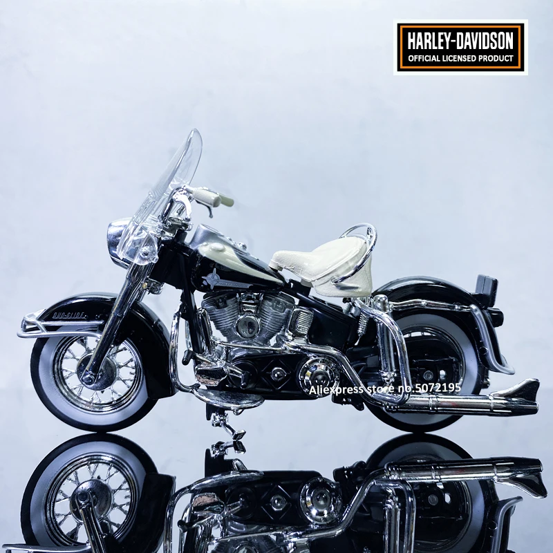 Maisto NEW 1:18 HARLEY-DAVIDSON 1962 FLH Duo Glide Alloy Diecast Motorcycle Model Workable Toy For Children Gifts Toy Collection