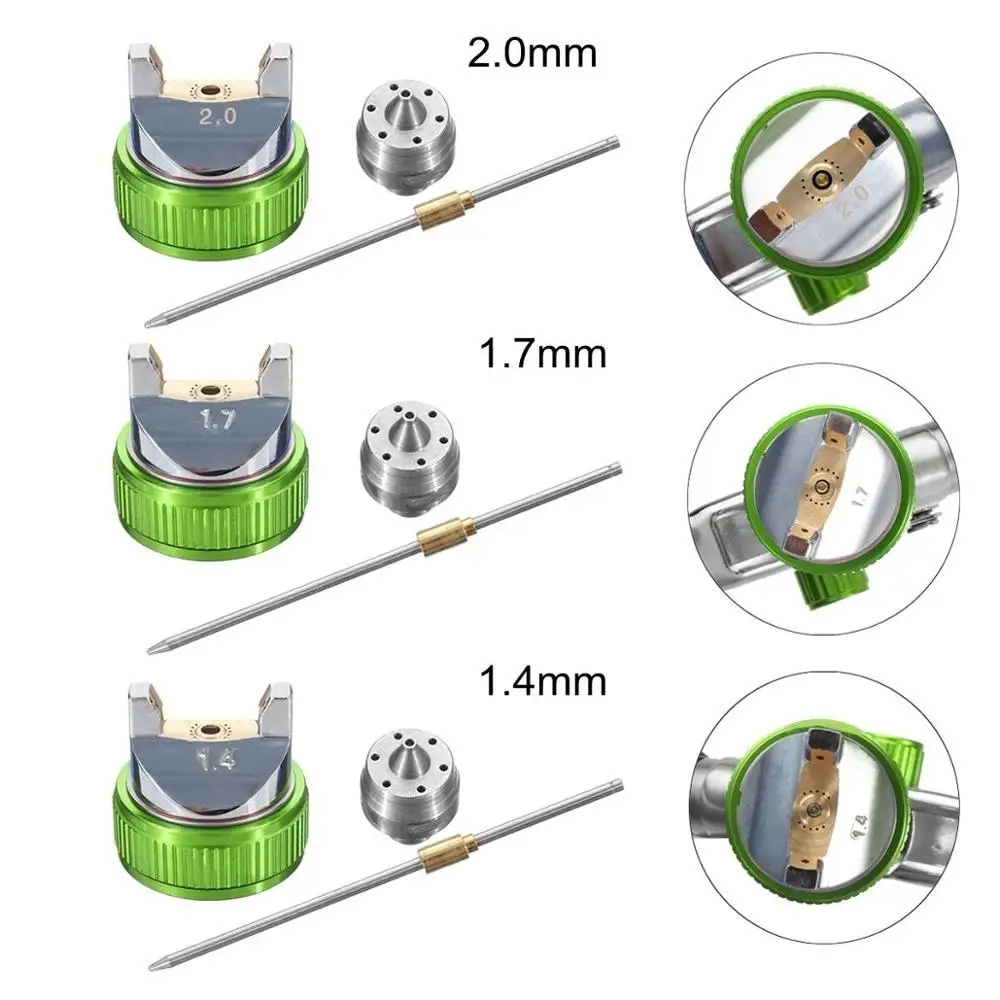 

WENXING G2008 Professional HVLP 1.4/1.7/2.0mm Nozzle Gravity Pneumatic Air Paint Spay Gun For Car Auto Repair Tool Painting Kit